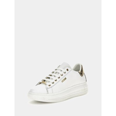 Γυναικείο Sneakers vibo από γνήσιο δέρμα Λευκό GUESS FL8VIBLEA12