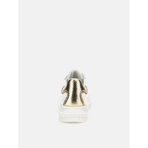 Γυναικείο Sneakers  vibo από γνήσιο δέρμα Λευκό  GUESS FL8VIBLEA12 - Image 4