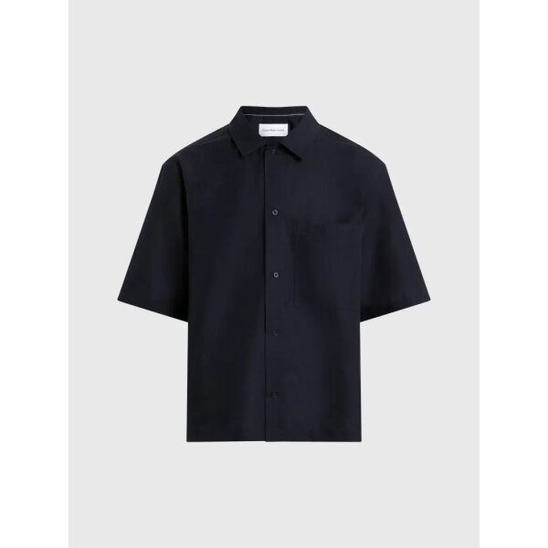 J30J325173BEH_FL-F1 Ανδρικό Πουκάμισο Λινό CALVIN KLEIN J30J325173 Μαύρο - Image 1