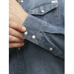 Ανδρικό Πουκάμισο Τζιν JACK & JONES 12138115 Μπλε - Image 3