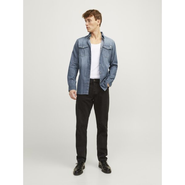 Ανδρικό Πουκάμισο Τζιν JACK & JONES 12138115 Μπλε - Image 7