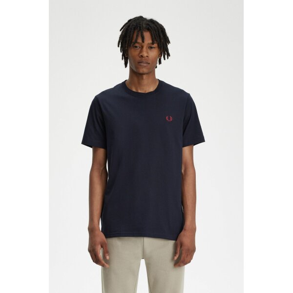 Ανδρική Μπλούζα CREW NECK FRED PERRY M1600 Μπλε - Image 4