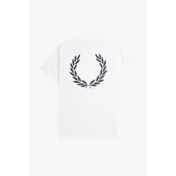 Ανδρική Μπλούζα GRAPHIC FRED PERRY M7784 Λευκό - Image 2
