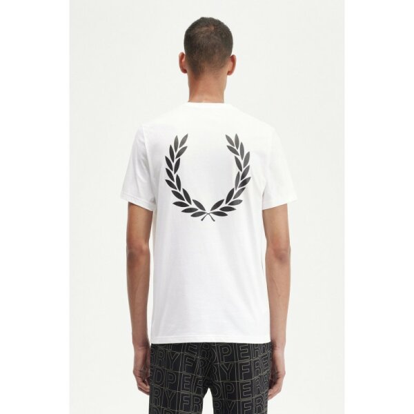 Ανδρική Μπλούζα GRAPHIC FRED PERRY M7784 Λευκό - Image 3