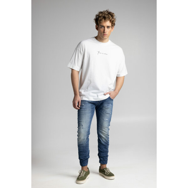 Ανδρική Μπλούζα COZI JEANS 63-S24-21 over size Λευκό - Image 2