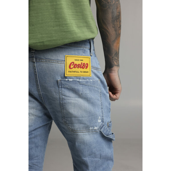 MORONE 2 DET Ανδρικό Παντελόνι Τζιν  COZI JEANS 63-MORONE 2 Μπλέ Ξεθωριασμένο - Image 3