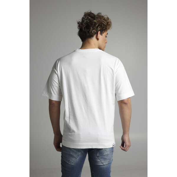 Ανδρική Μπλούζα COZI JEANS 63-S24-21 over size Λευκό - Image 3