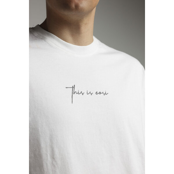 Ανδρική Μπλούζα COZI JEANS 63-S24-21 over size Λευκό - Image 4