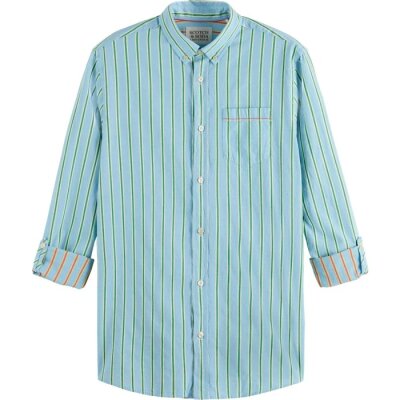 Ανδρικό Πουκάμισο SCOTCH AND SODA DOBBY STRIPE 175700 Γαλάζιο