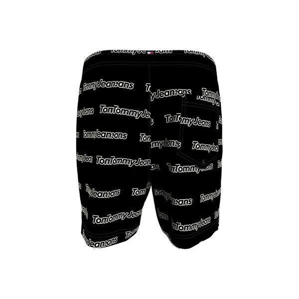 Ανδρικό Μαγιό Βερμούδα TOMMY JEANS DRAWSTRING AOP PRINT UM0UM03150 Μαύρο - Image 2