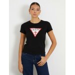 Γυναικείο T-shirt με τριγωνικό λογότυπο Μαύρο GUESS W1YI1BI3Z14-JBLK