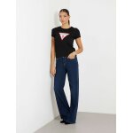 Γυναικείο T-shirt με τριγωνικό λογότυπο Μαύρο GUESS W1YI1BI3Z14-JBLK - Image 2