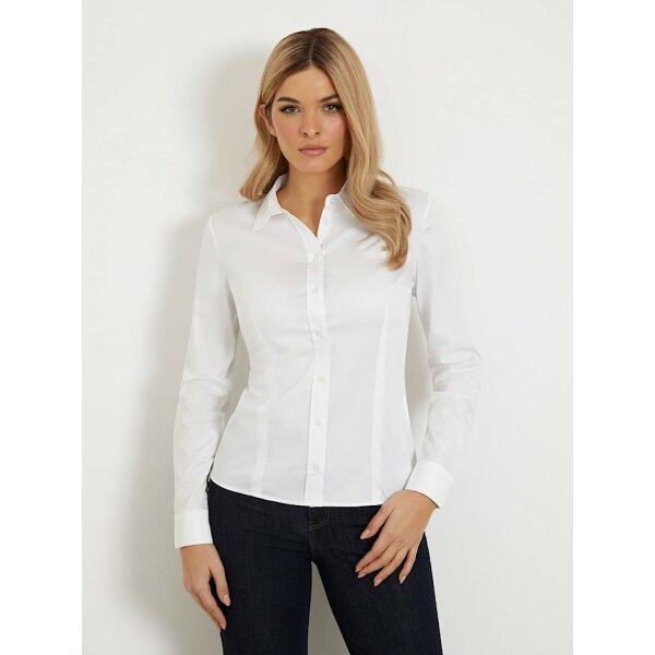 Γυναικείο Κλασικό πουκάμισο slim Λευκό GUESS W2YH41WAF10-G011 - Image 1