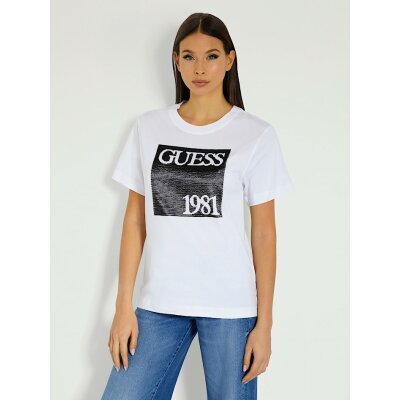 Γυναικείο T-shirt με λογότυπο μπροστά Λευκό GUESS  W4GI16I3Z14-G011