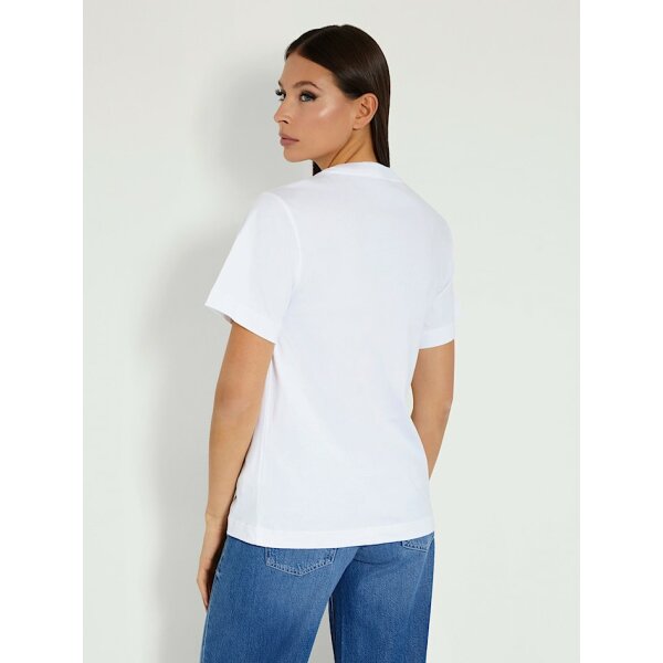 W4GI16I3Z14-G011-ALT2 Γυναικείο T-shirt με λογότυπο μπροστά Λευκό GUESS  W4GI16I3Z14-G011 - Image 3