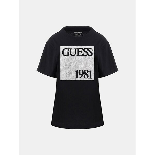 Γυναικείο T-shirt με λογότυπο μπροστά Μαύρο GUESS  W4GI16I3Z14-JBLK - Image 5