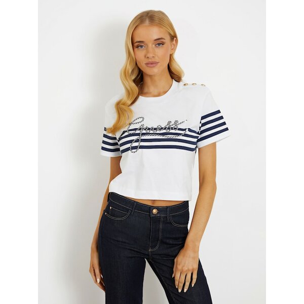 Γυναικείο T-shirt με λογότυπο μπροστά Λευκό GUESS W4GI18K8FQ4-G011 - Image 1