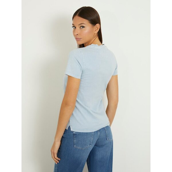 Γυναικείο T-shirt με τριγωνικό λογότυπο και στρας GUESS W4GI26I3Z14-G7N1 - Image 3