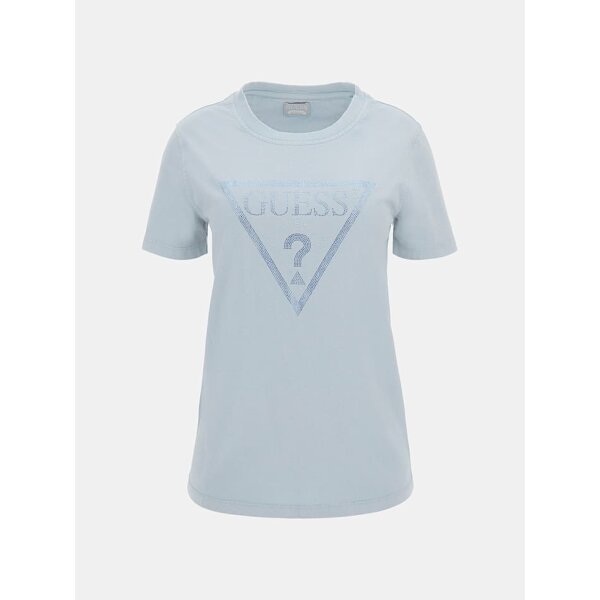 Γυναικείο T-shirt με τριγωνικό λογότυπο και στρας GUESS W4GI26I3Z14-G7N1 - Image 4