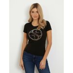 Γυναικείο T-shirt με λογότυπο με στρας μπροστά GUESS W4GI29J1314-JBLK