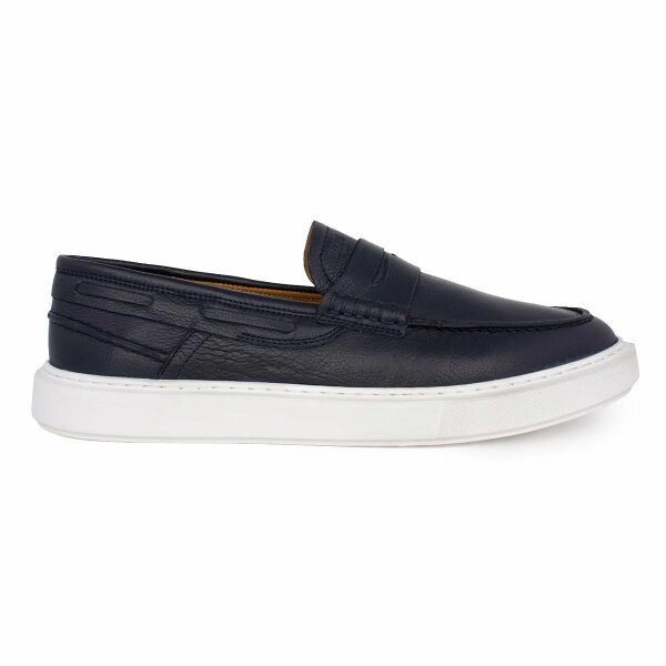 andriko-loafer-boss-shoes-z7507-navy-Αντιγραφή Ανδρικό Παπούτσι BOSS SHOES Z7507 Mπλε - Image 1