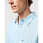 Ανδρικό Πουκάμισο Λινο WRANGLER 112352188 Γαλάζιο - Image 3
