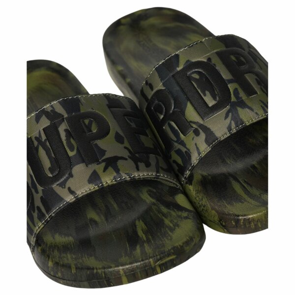 h6779-4 Ανδρική Παντόφλα SUPER DRY CAMO VEGAN MF310261A Χακί - Image 4