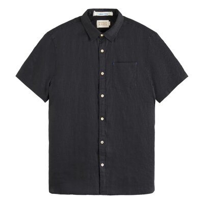 Ανδρικό Πουκάμισο SCOTCH AND SODA LINEN 177148 Μαύρο