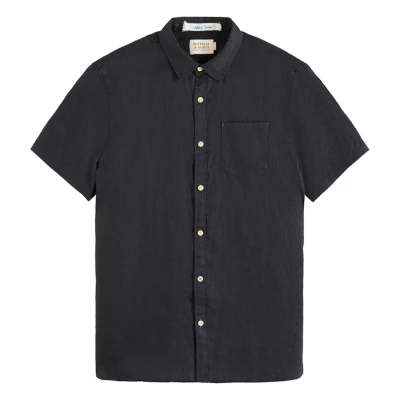 Ανδρικό Πουκάμισο SCOTCH AND SODA LINEN 177148 Μαύρο