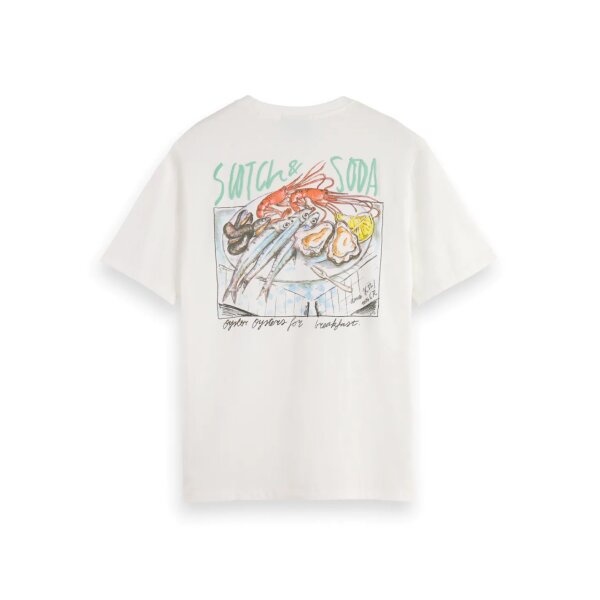 Ανδρική Μπλούζα SCOTCH AND SODA FRONT BACK175641 Εκρού - Image 3