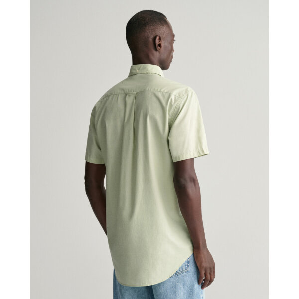 time__1698303324__202401-3000101-345-model-bv-1 Ανδρικό Πουκάμισο Κοντομάνικο GANT REG POPLIN 3000101 Πράσινο - Image 3