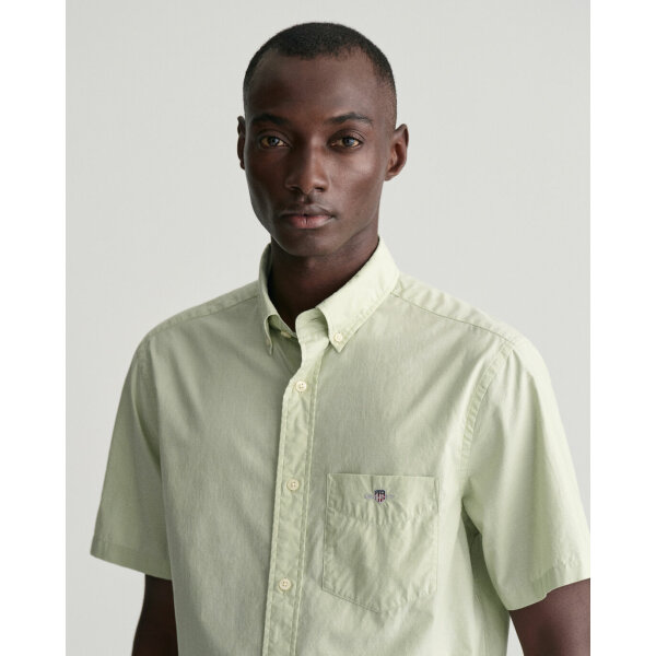 time__1698303326__202401-3000101-345-crmodel-fv-1 Ανδρικό Πουκάμισο Κοντομάνικο GANT REG POPLIN 3000101 Πράσινο - Image 5