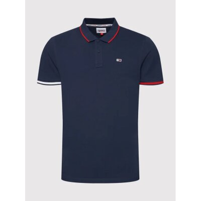 Ανδρική Μπλούζα POLO TOMMY JEANS DM0DM12963 SLIM FLAG Μπλε