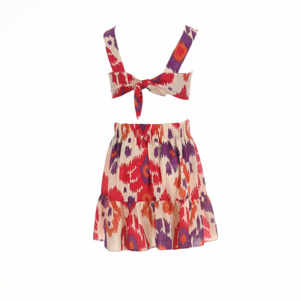 07-2405-00_2 Παιδικό φόρεμα για κορίτσια M&B cut out εμπριμέ μπεζ 07-2405-00 - Image 3