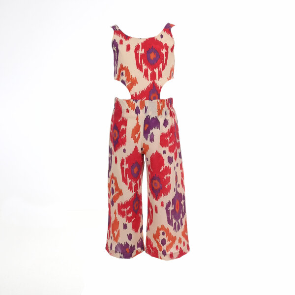 07-2407-00_1 Παιδική ολόσωμη φόρμα για κορίτσια M&B cut out εμπριμέ μπεζ 07-2407-00 - Image 2