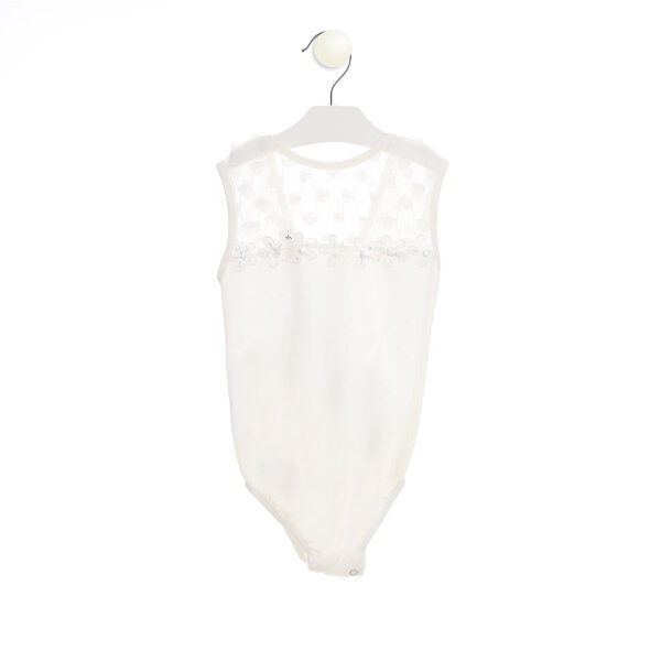 07-2455-00_1 Παιδικό κορμάκι για κορίτσια M&B με διαφάνεια εκρού 07-2455-00 - Image 2