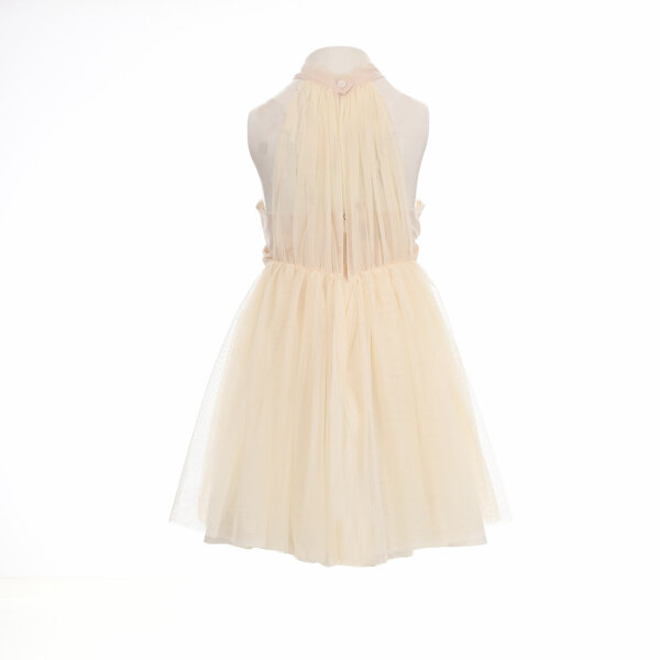 07-2465-00_2 Παιδικό φόρεμα για κορίτσια M&B halter με τούλι κρεμ  07-2465-00 - Image 3