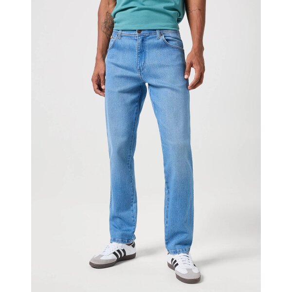 112351258_1 Ανδρικό Παντελόνι WRANLER Τζιν TEXAS SLIM 112351258 Μπλε Ανοιχτό - Image 1