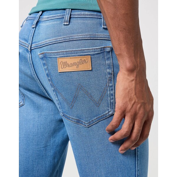 112351258_5 Ανδρικό Παντελόνι WRANLER Τζιν TEXAS SLIM 112351258 Μπλε Ανοιχτό - Image 5