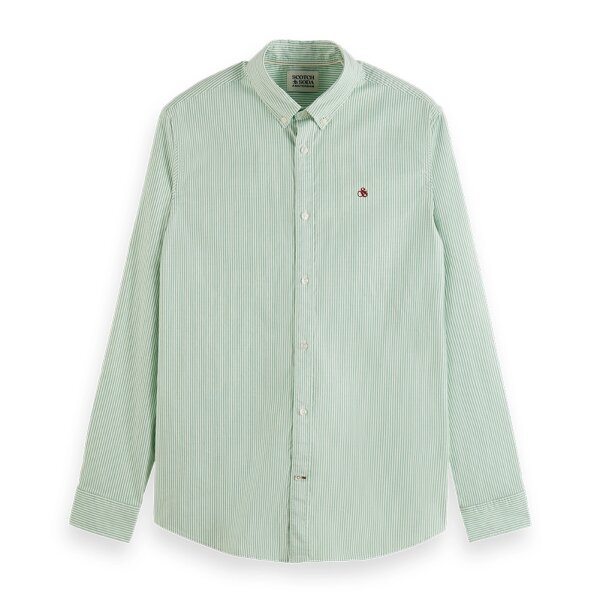 175696-7015-SEAFOAM Ανδρικό Πουκάμισο SCOTCH AND SODA 175696 Ριγε Πράσινο Λευκό - Image 1