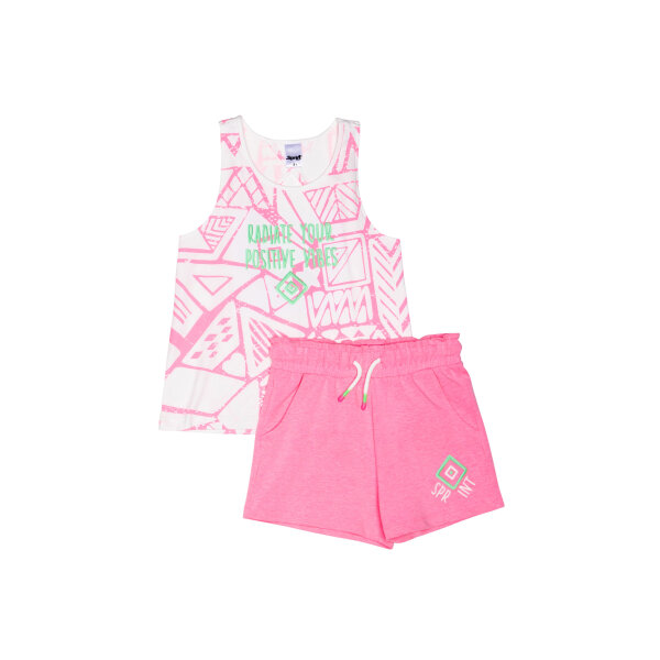 241-4027-PINK-FLUO-A ΠΑΙΔΙΚΟ ΣΕΤ SHORTS ΚΟΡΙΤΣΙ 6-16 ΕΤΩΝ SPRINT 241-4027-818 - Image 1