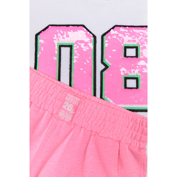 241-4034-PINK-FLUO-C ΠΑΙΔΙΚΟ ΣΕΤ SHORTS ΚΟΡΙΤΣΙ 6-16 ΕΤΩΝ SPRINT 241-4034-818 - Image 3