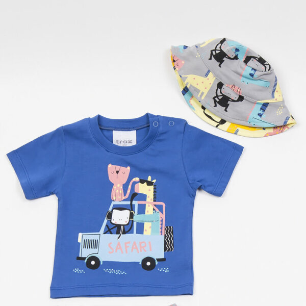 45053.24.2-800x800 Σετ γκρι βερμούδα/ρουά μπλούζα/καπέλο  ΑΓΟΡΙ 3Μ-24Μ 45053 - Image 2