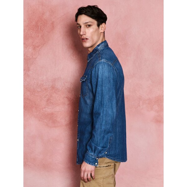 Ανδρικό Πουκάμισο Τζιν FINO STAFF 5-616.133.B2.051 Μπλε - Image 2