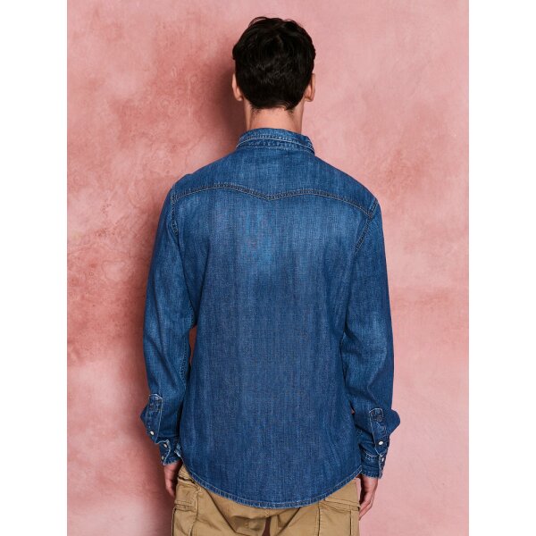 Ανδρικό Πουκάμισο Τζιν FINO STAFF 5-616.133.B2.051 Μπλε - Image 3