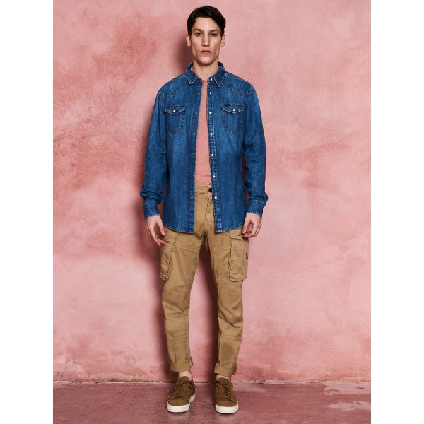 Ανδρικό Πουκάμισο Τζιν FINO STAFF 5-616.133.B2.051 Μπλε - Image 4