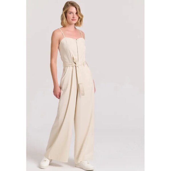 Γυναικεία ολόσωμη φόρμα Εκρού FBL009-111-12  FUNKY BUDDHA - Image 1