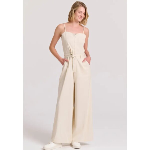 Γυναικεία ολόσωμη φόρμα Εκρού FBL009-111-12  FUNKY BUDDHA - Image 3