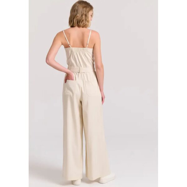 Γυναικεία ολόσωμη φόρμα Εκρού FBL009-111-12  FUNKY BUDDHA - Image 4