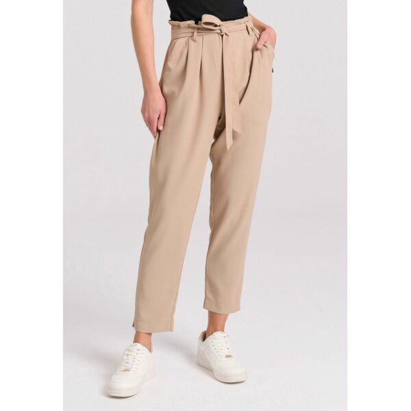 FBL009-118-02_SANDSTONE_1 Γυναικείο Casual παντελόνι με διπλή πιέτα στη μέση FBL009-118-02-SANDSTONE FUNKY BUDDHA - Image 1